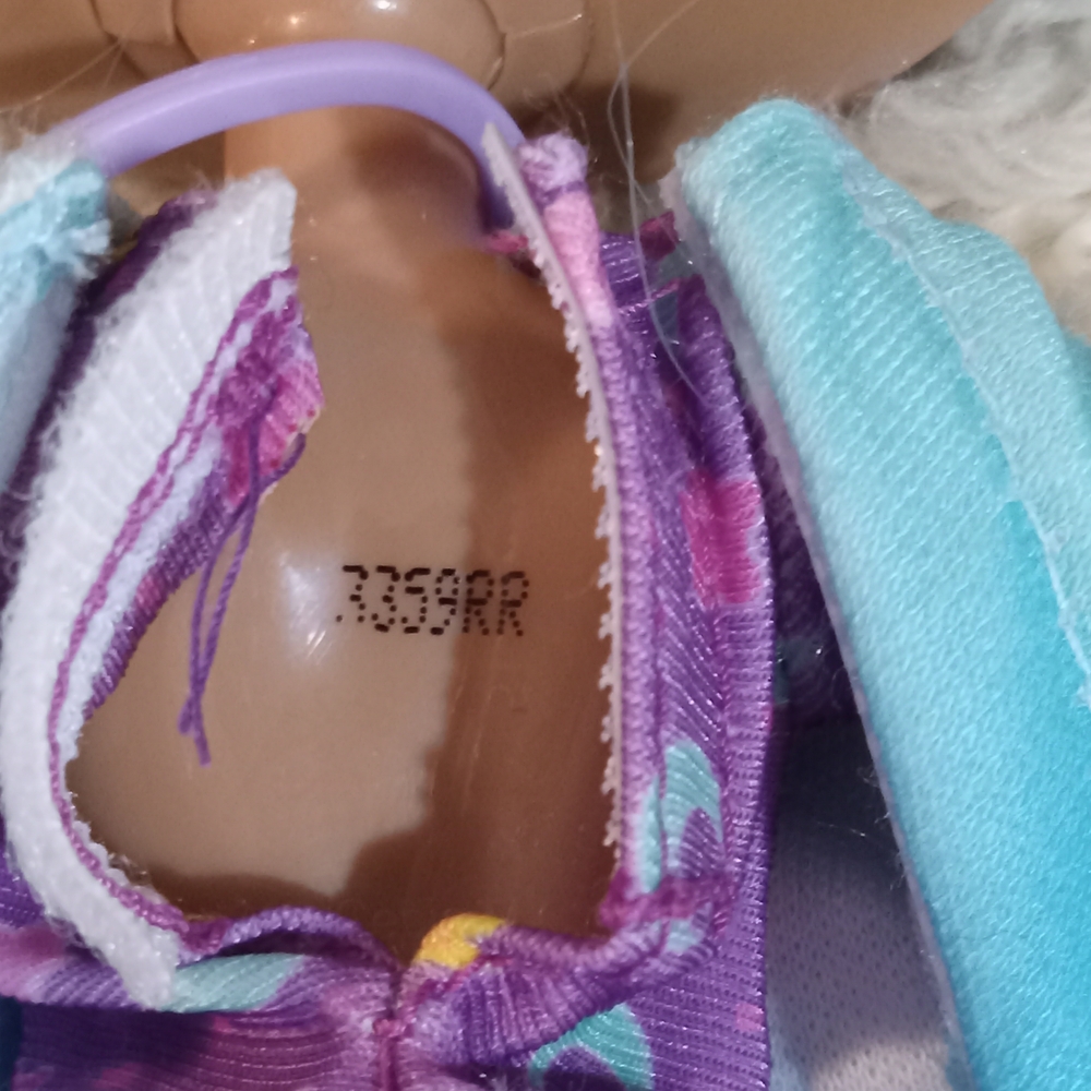 Colorful Curly Hair Doll with Blue and Purple Outfit - Picture 2 of 11
